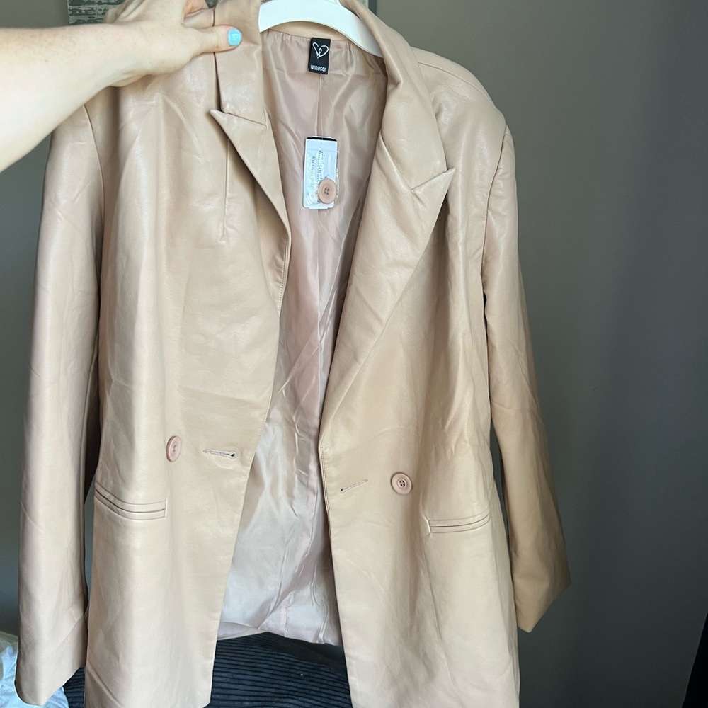 cream blazer